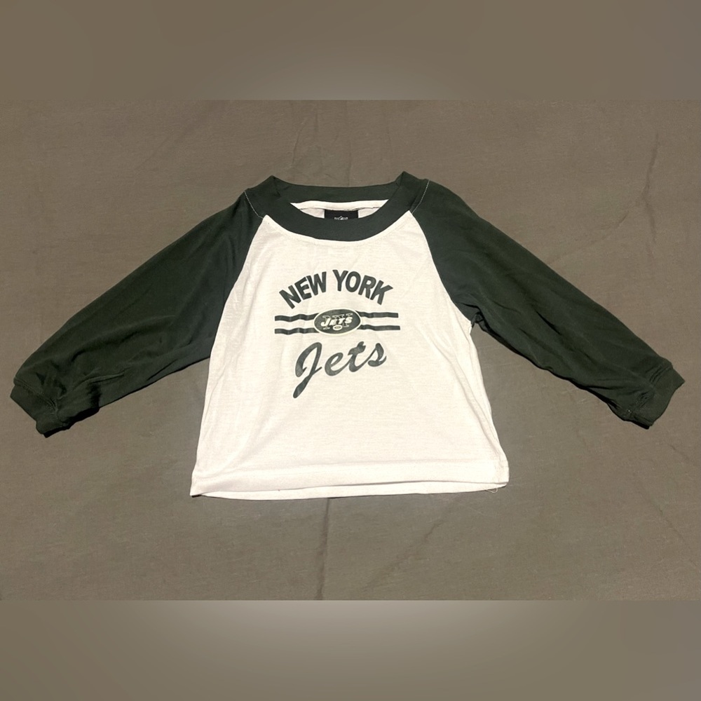 NEW YORK JETS Toddler Long Sleeve Raglan Tee - 3T